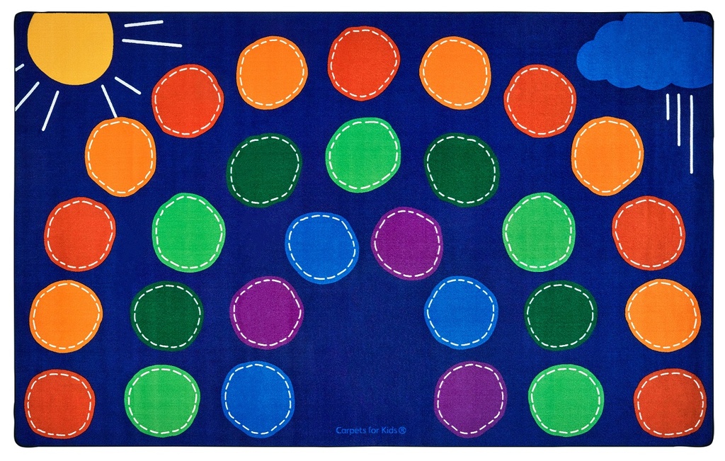 Rainbow Seating Rug 7ft 6in x 12ft Rectangle