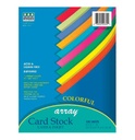100ct 8.5x11 Assorted 10 Color Card Stock