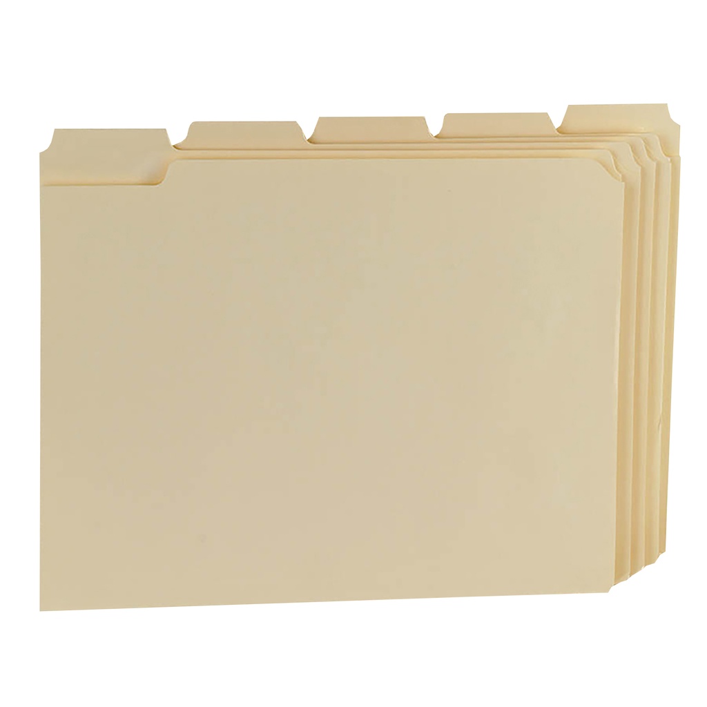 Pendaflex® Essentials File Folders — Letter Size, 1/5‑Cut Tabs, 100/Box