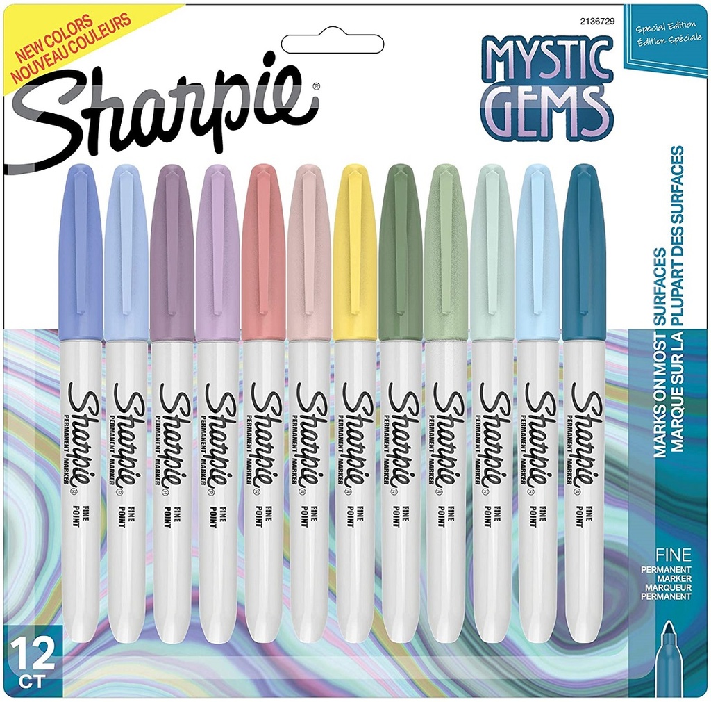 Sharpie® 12ct Sharpie Mystic Gems Fine Point Permanent Markers 
