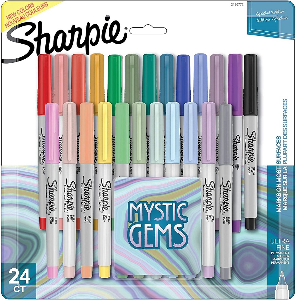 Sharpie® 24ct Sharpie Mystic Gems Ultra Fine Point Permanent Markers 