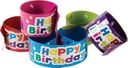 10ct Happy Birthday Balloons Slap Bracelets | 20666 TCR