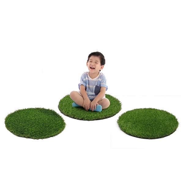GreenSpace 18" Round Artificial Turf Sitting Spots set of 12