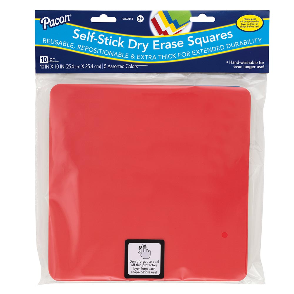 10ct Dry Erase Self Stick Squares