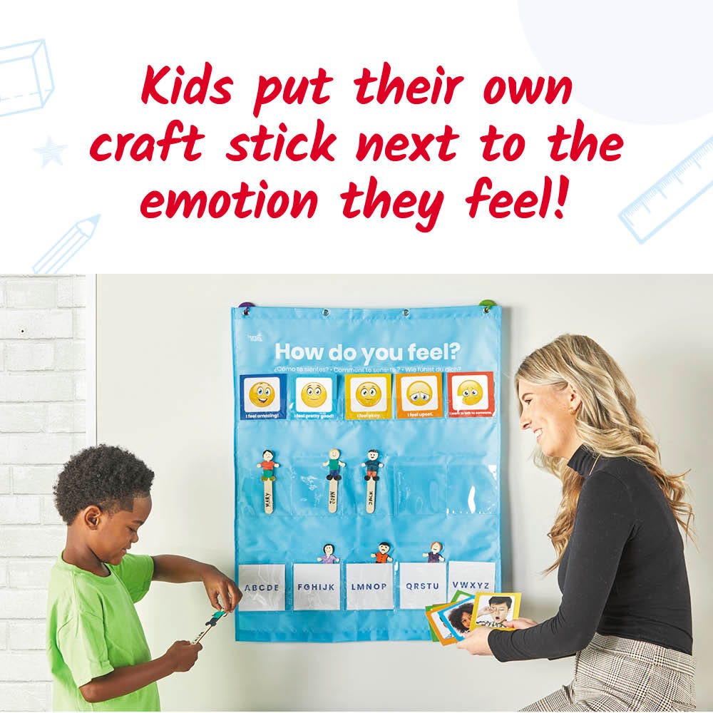 hand2mind® Express Your Feelings® Pocket Chart — SEL Check‑in Kit