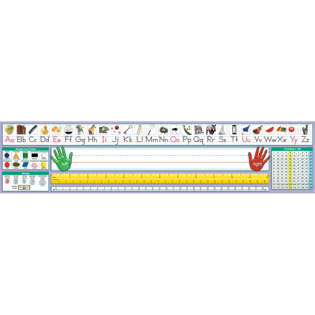 36ct Adhesive Primary Traditional Manuscript Desk Plate | 9040 NS