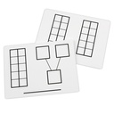 Didax® Write‑On/Wipe‑Off Ten‑Frame Mats, Set of 10,Each mat 9" x 12"