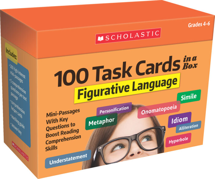 Scholastic® 100 Task Cards in a Box — Figurative Language (Grades 4–6)