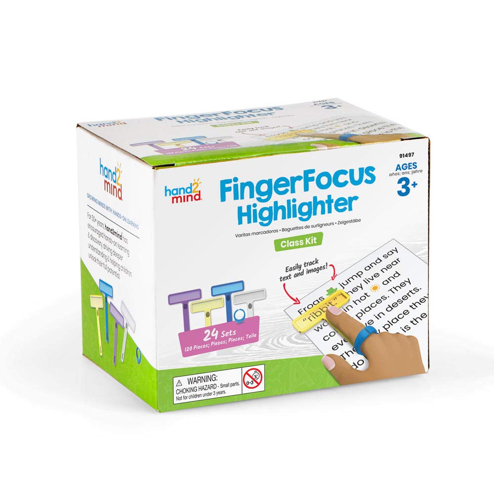 120 Piece FingerFocus Highlighter Classroom Kit