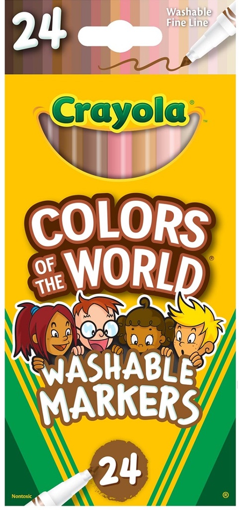 24ct Crayola Fine Tip Colors of the World Markers