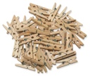 50ct Mini Spring 1" WoodCrafts Spring Clothespins
