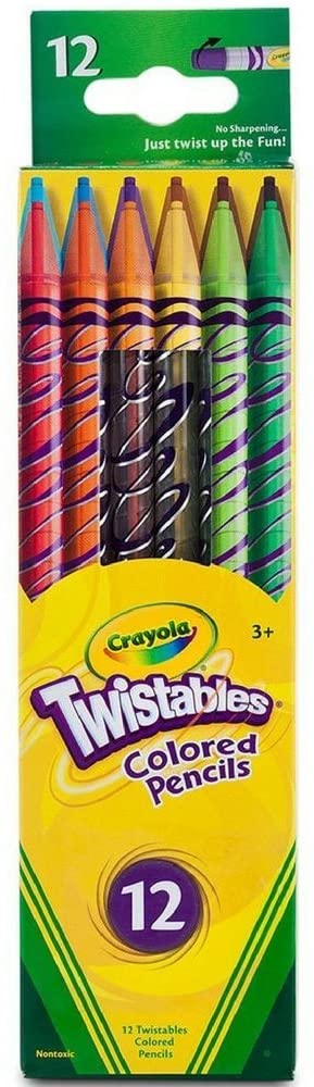 Crayola® Twistables® Colored Pencils — 12 twist‑up colors for no‑sharpen art
