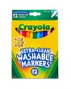 Crayola® Ultra‑Clean® Washable Markers — Fine Line, 12 Count