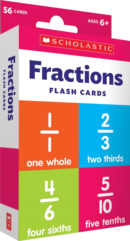 Scholastic® Flash Cards: Fractions — Fraction practice & equivalency