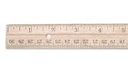 Charles Leonard® 12" Wood Double Beveled Ruler — Metal Edge Classroom Ruler