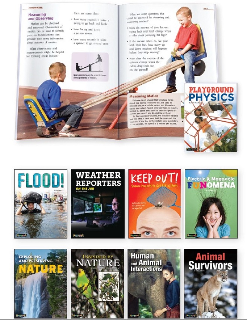 Newmark Learning® Newmark Learning Library STEAM Book Collection Grade 3 Set — Grade 3 STEAM nonfiction library (9‑book set)