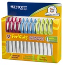 Soft Handle 5" Kids Scissors Classpack with Storage Rack, Pointed, Pack of 12 | 15972 ACM