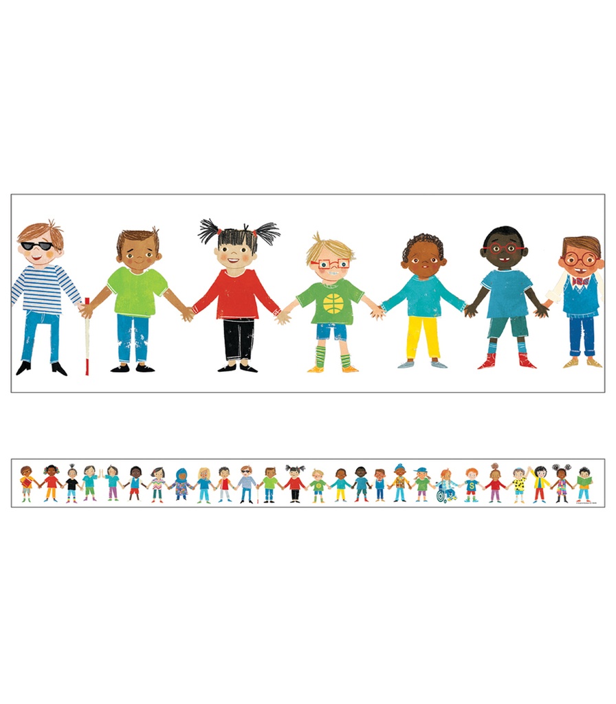 Carson Dellosa Education® All Are Welcome Kids Straight Borders,3" x 36", 12 strips 