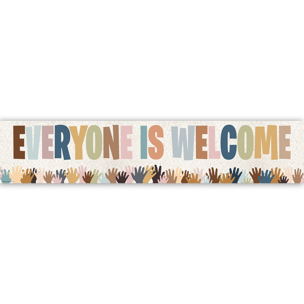 Teacher Created Resources® Everyone is Welcome Helping Hands Banner — classroom welcome banner
