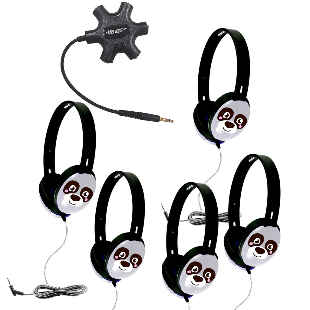 Listening Center with 5 Primo Panda Headphones and Galaxy Jackbox