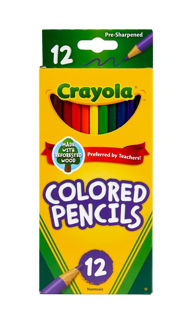 Crayola® Colored Pencils — 12 classic colors for projects and fine detail