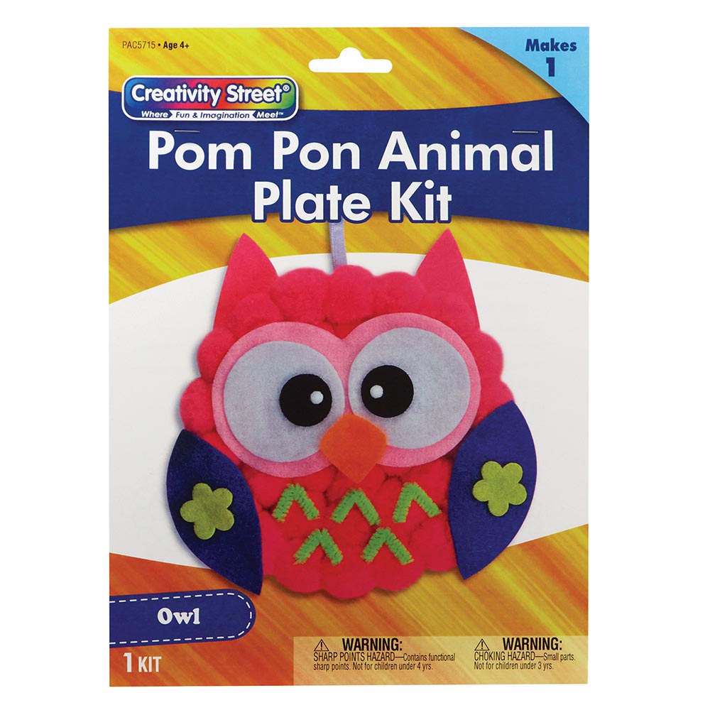 Pom Pon Plate Owl Activity Kit 