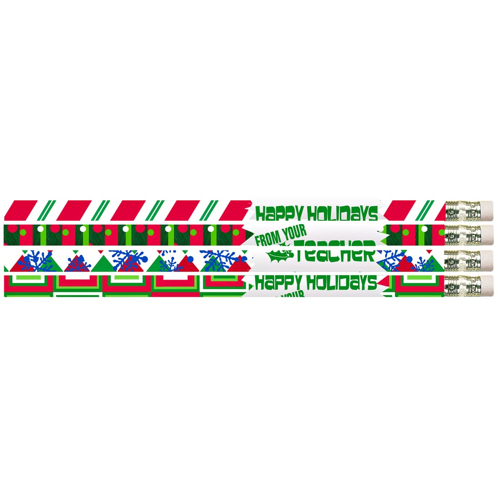 12ct Happy Holidays from Teacher Pencils
