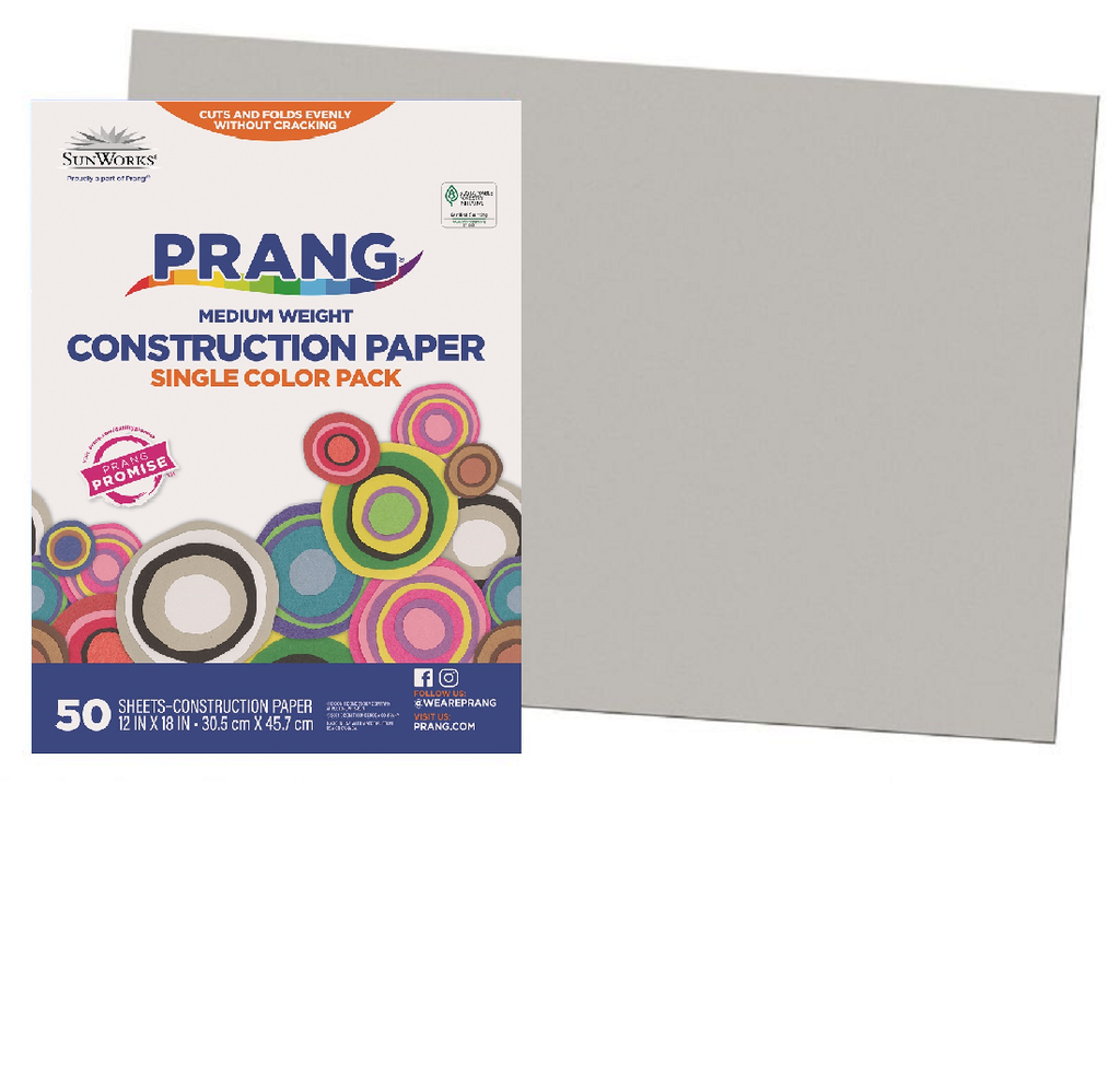 12x18 Gray Sunworks Construction Paper 50ct Pack