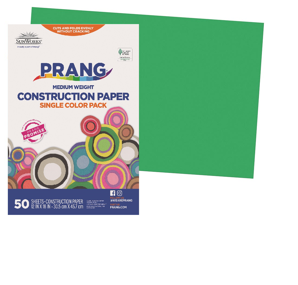 12x18 Holiday Green Sunworks Construction Paper 50ct Pack