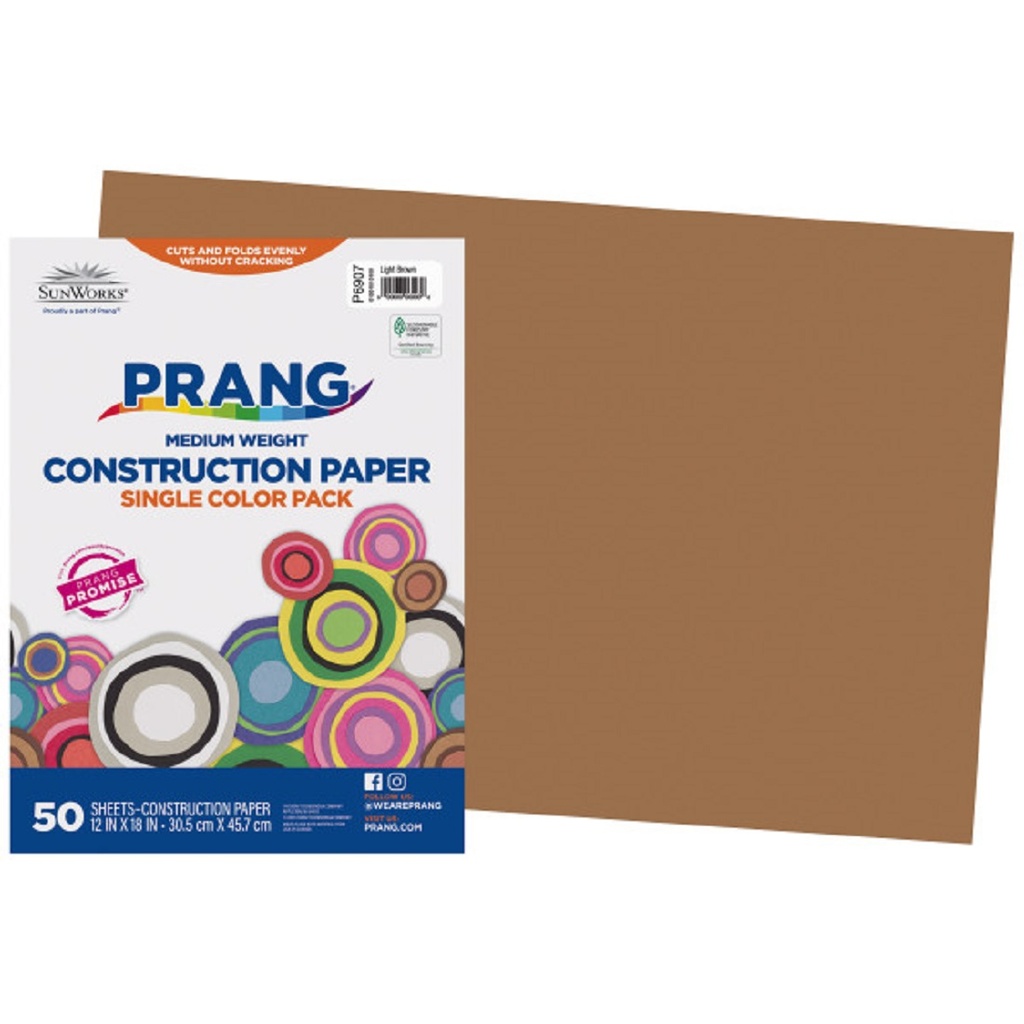 12x18 Light Brown Sunworks Construction Paper 50ct Pack