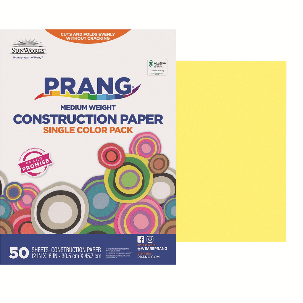 12x18 Yellow Sunworks Construction Paper 50ct Pack