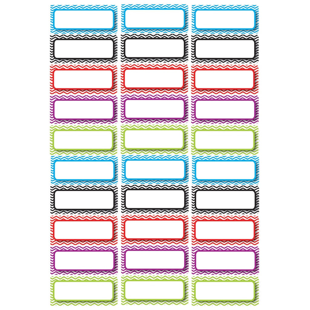 30ct Chevron Magnetic Die-Cut Small Foam Nameplates & Labels