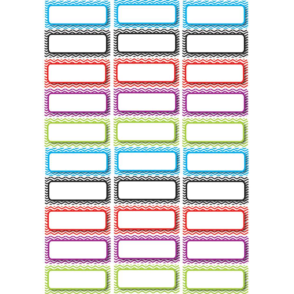30ct Chevron Magnetic Die-Cut Small Foam Nameplates & Labels