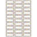 30ct Confetti Magnetic Die-Cut Small Foam Nameplates & Labels