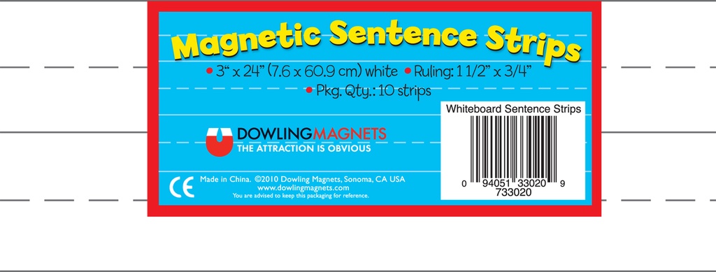 Large Magnetic Sentence Strips