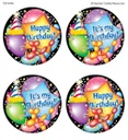 Teacher Created Resources® Happy Birthday Wear ’Em Badges — 32 Self‑Adhesive Stickers