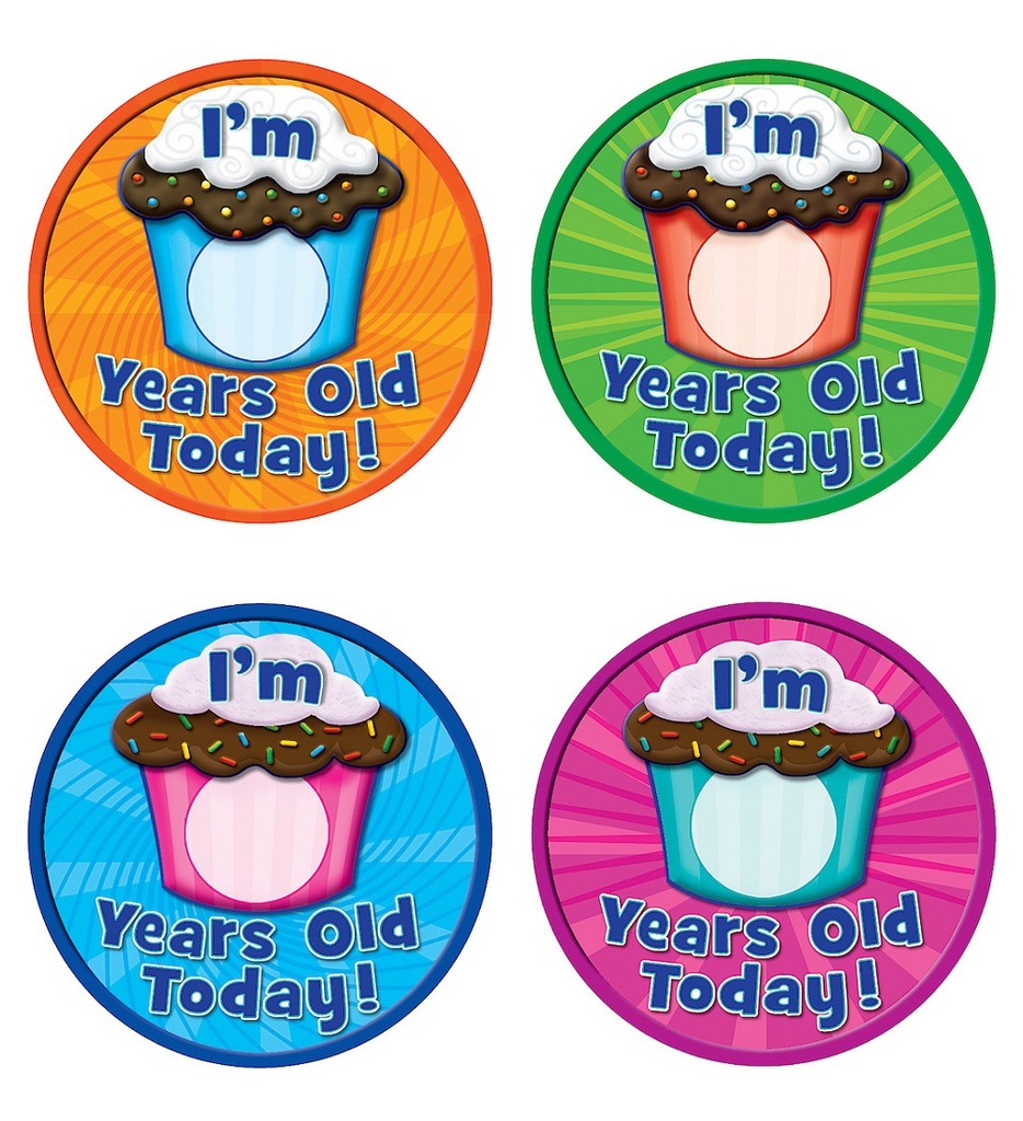 32ct I'm __ Years Old Today Wear 'Em Badges