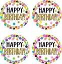 Teacher Created Resources® Confetti Happy Birthday Wear ’Em Badges — 32 Self‑Adhesive