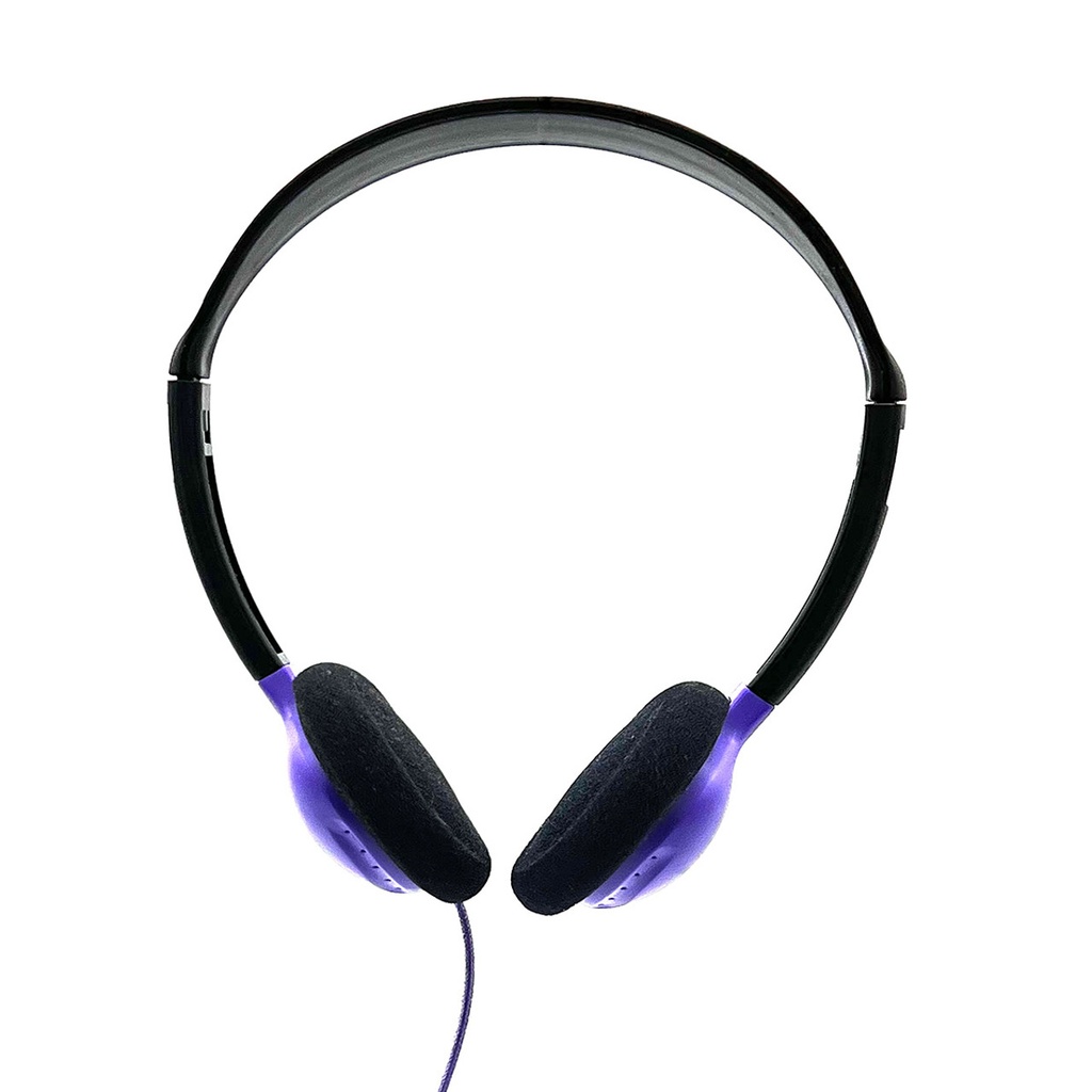 HamiltonBuhl® SchoolMate™ HA2-PPL Personal Headphones — Purple, 3.5 mm with Dura-Cord