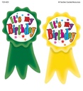 Teacher Created Resources® Birthday Ribbons Wear ’Em Badges — 16/Pack