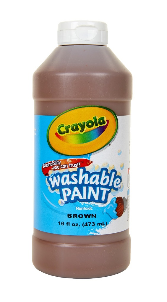 16oz Brown Crayola Washable Paint       Ea