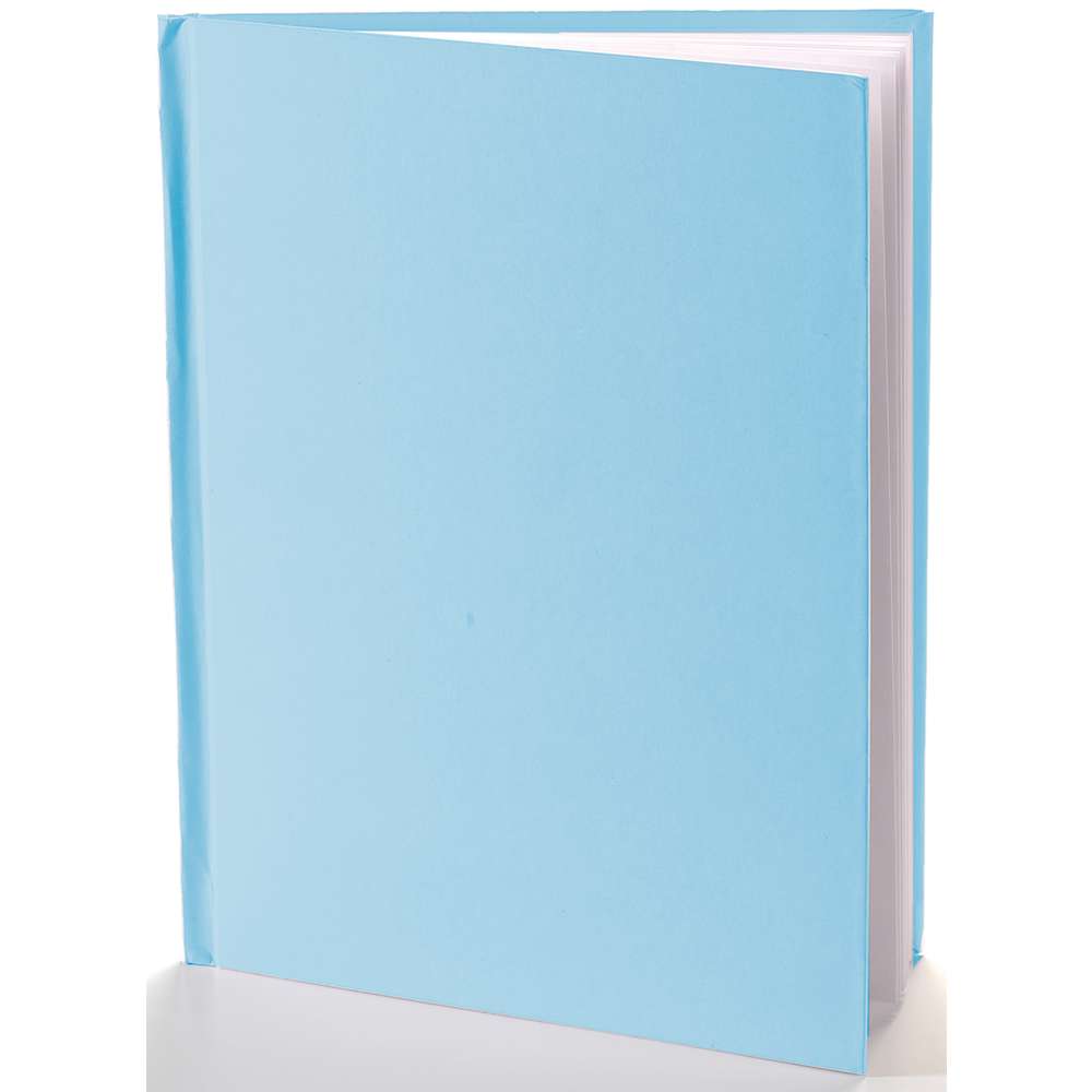 Blue Blank Hardcover Book Portrait 6&quot;x8&quot;