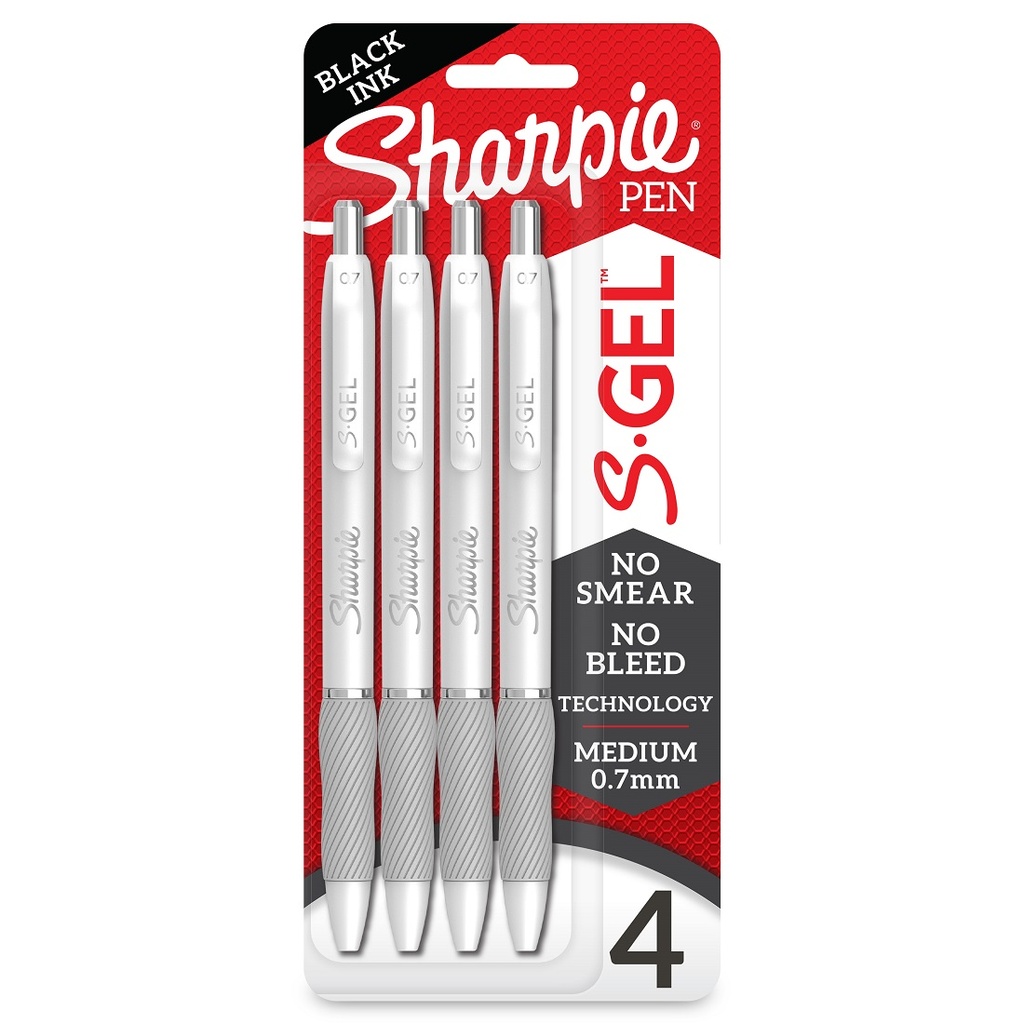 Sharpie® 4ct Sharpie S-Gel White Fashion Barrel .7mm Pens 
