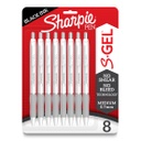 8ct Sharpie S‑Gel White Fashion Barrel .7mm Pens