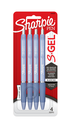 4ct Sharpie S-Gel Blue Fashion Barrel .7mm Pens