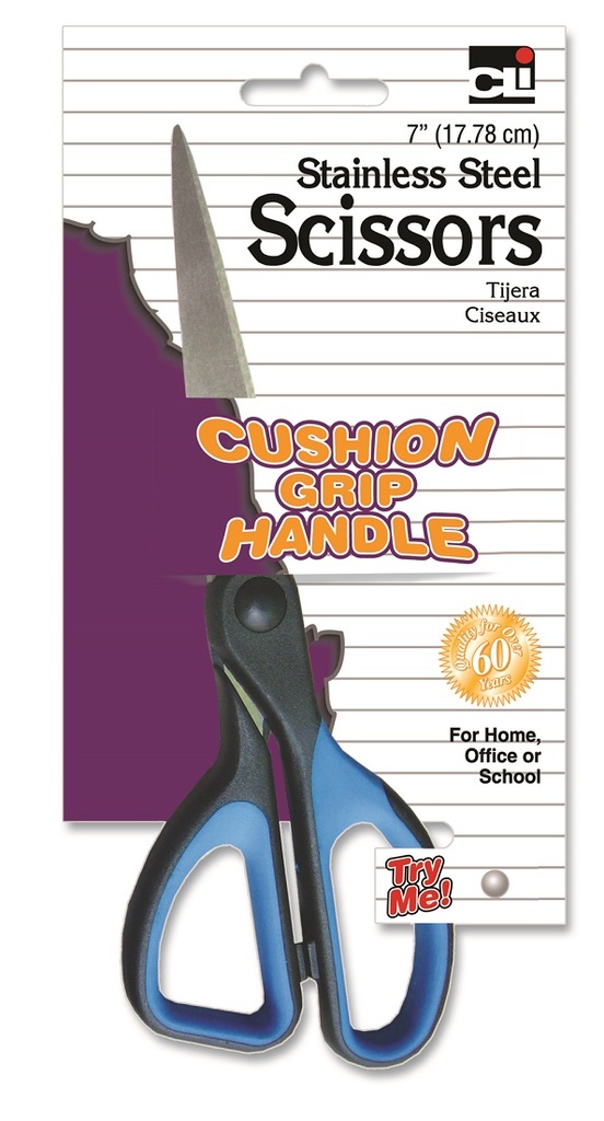 12ct Cushion Grip 7&quot; Scissor (80700 CLI)