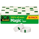 Scotch® Magic™ Tape 810 — Cabinet Pack, 3/4" × 1000", 18 Rolls