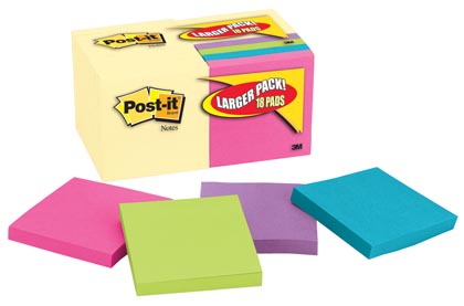 18ct 3x3 Post It Note Value Pack