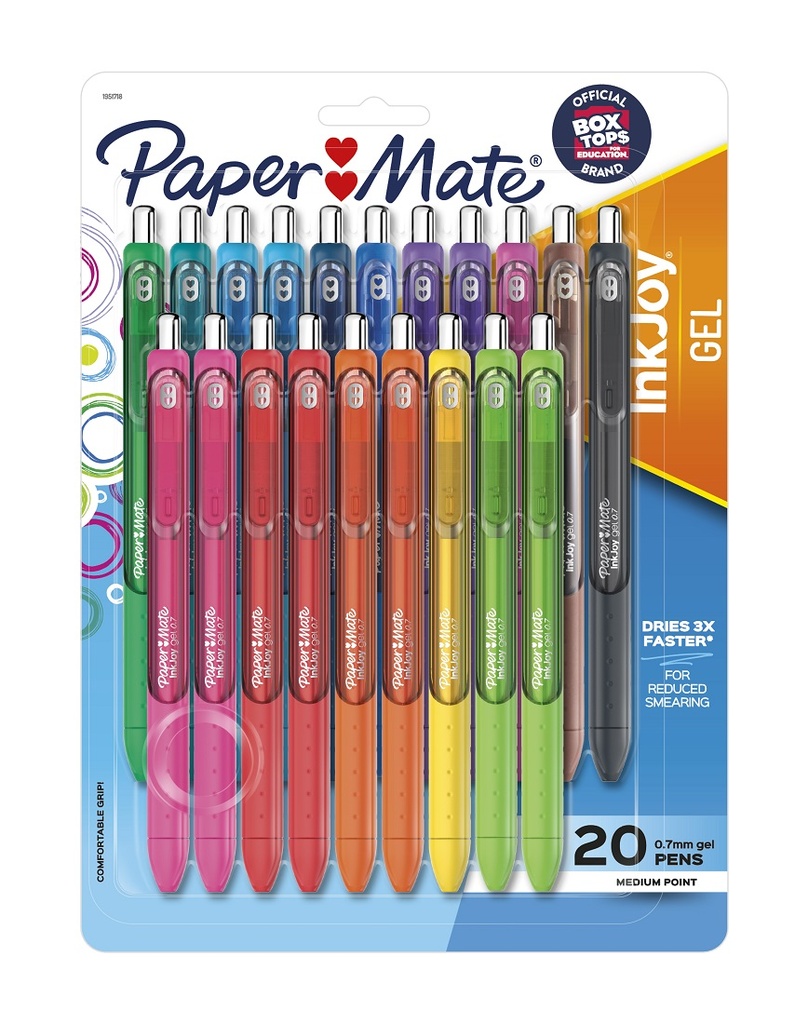 20 Color Paper Mate InkJoy Med Point Gel Pen Set