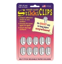 StikkiWorks® StikkiCLIPS™ Adhesive Clips, White, 20 Per Pack,3/4" clip, 20 per pack 